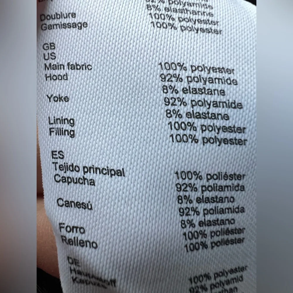 Maje Black Cream High Pile Fleece Faux Shearling Hoodie Puffer Jacket Sz 0 (XS) - Picture 10 of 16